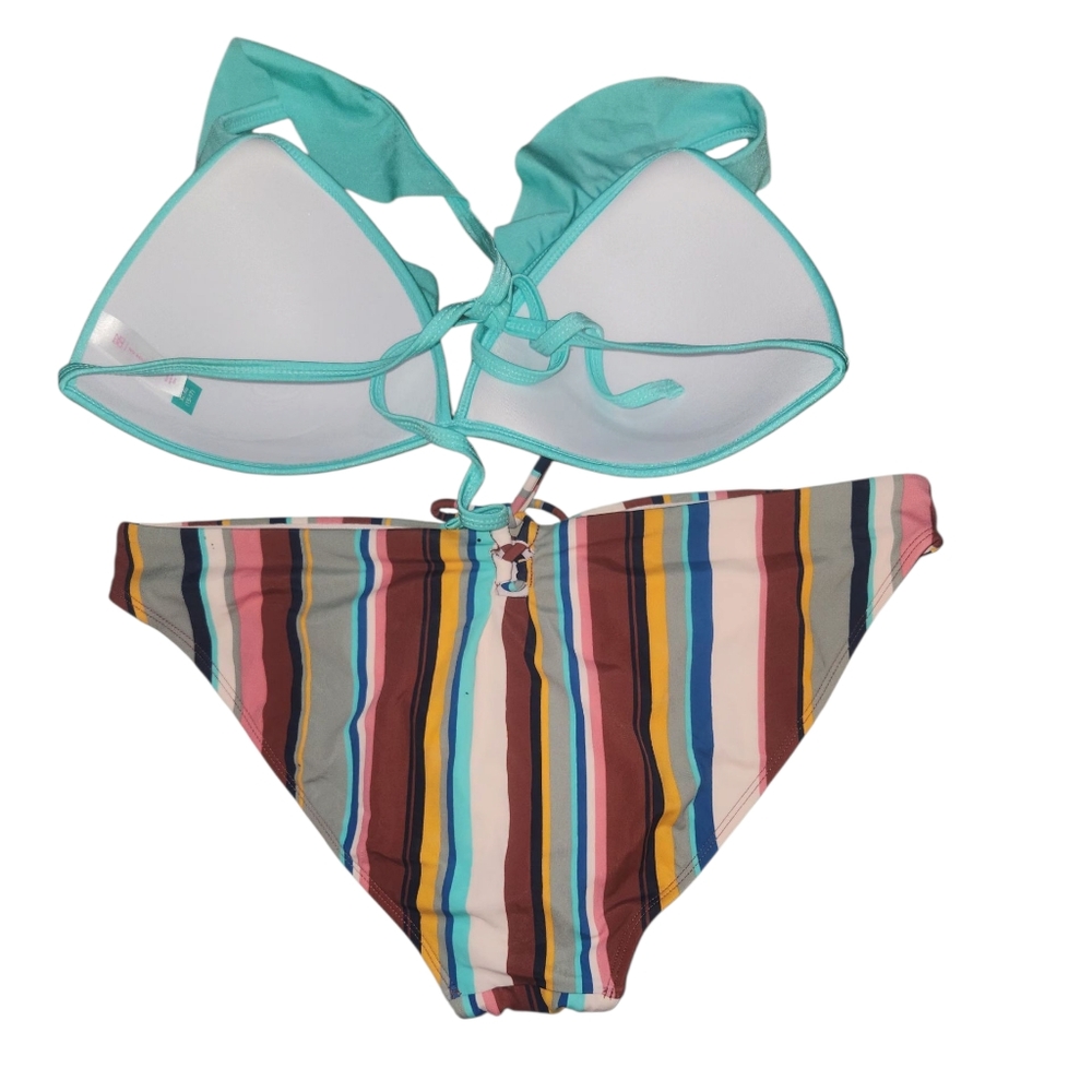 No Boundaries Multicolor Ruffled Bikini - Picture 2 of 9